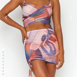 Beginning Boutique Aimee Multi Mini Skirt NEW